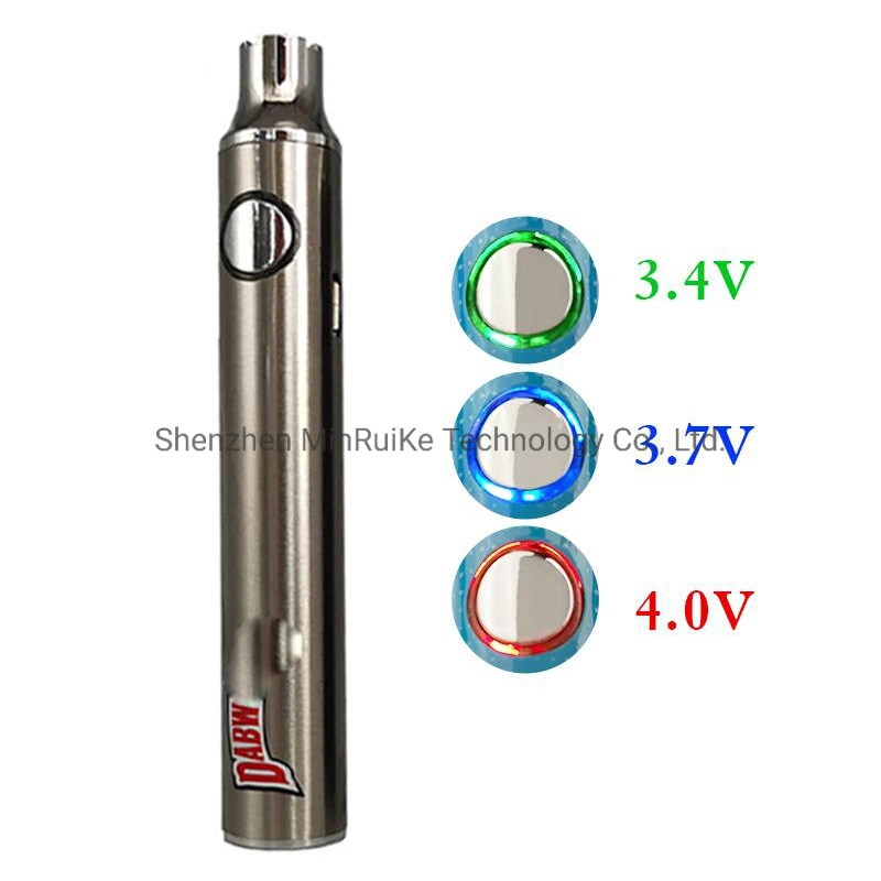 Dabwoods Battery 510 Thread Cartridge Vape Pen 650mAh Rechargeable Variable Voltage Vaporizer Custom Logo Batteries with Charging Cable