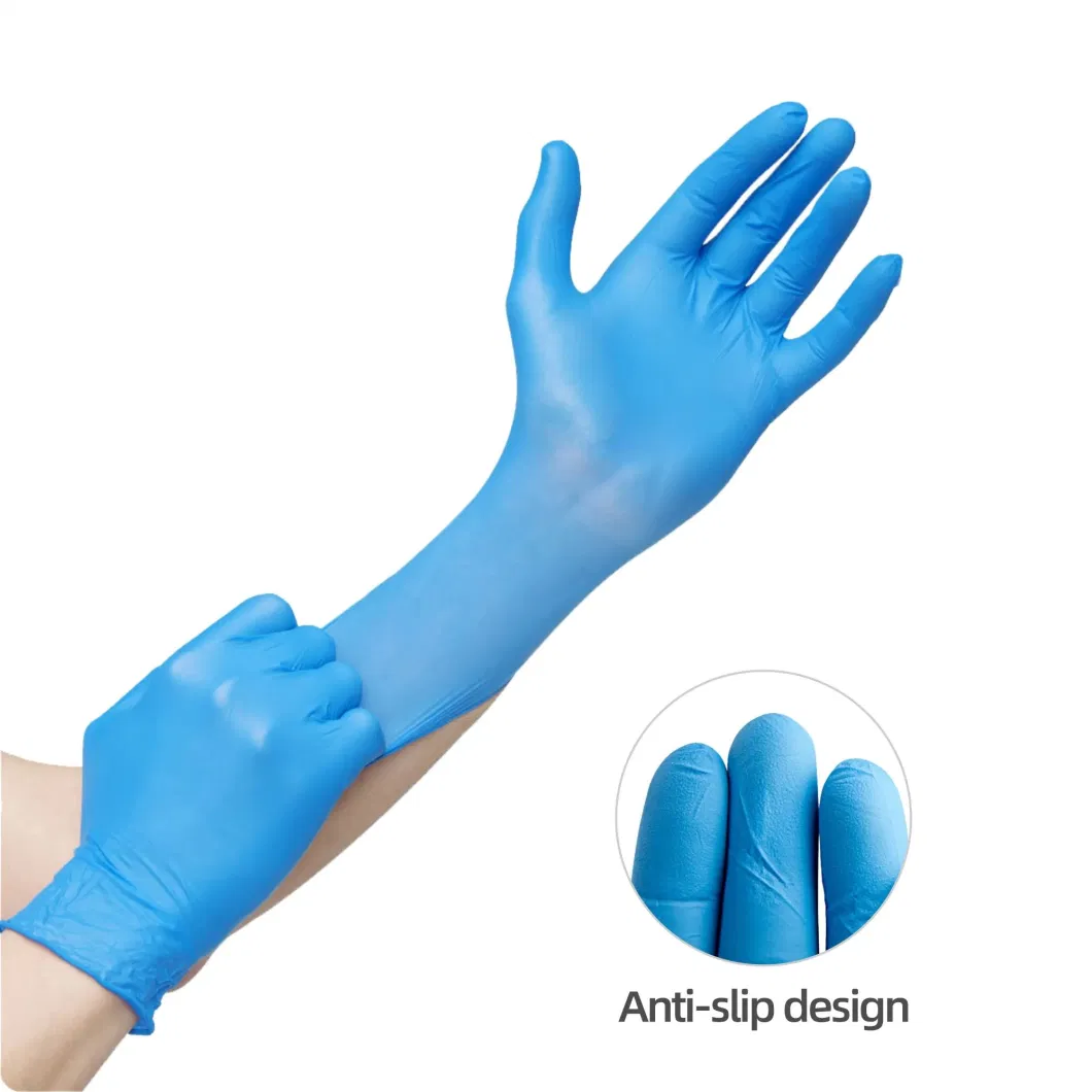 Cheapest Disposable Blue Color Pure Nitrile Glove Disposable Nitrile Examination Powder Free