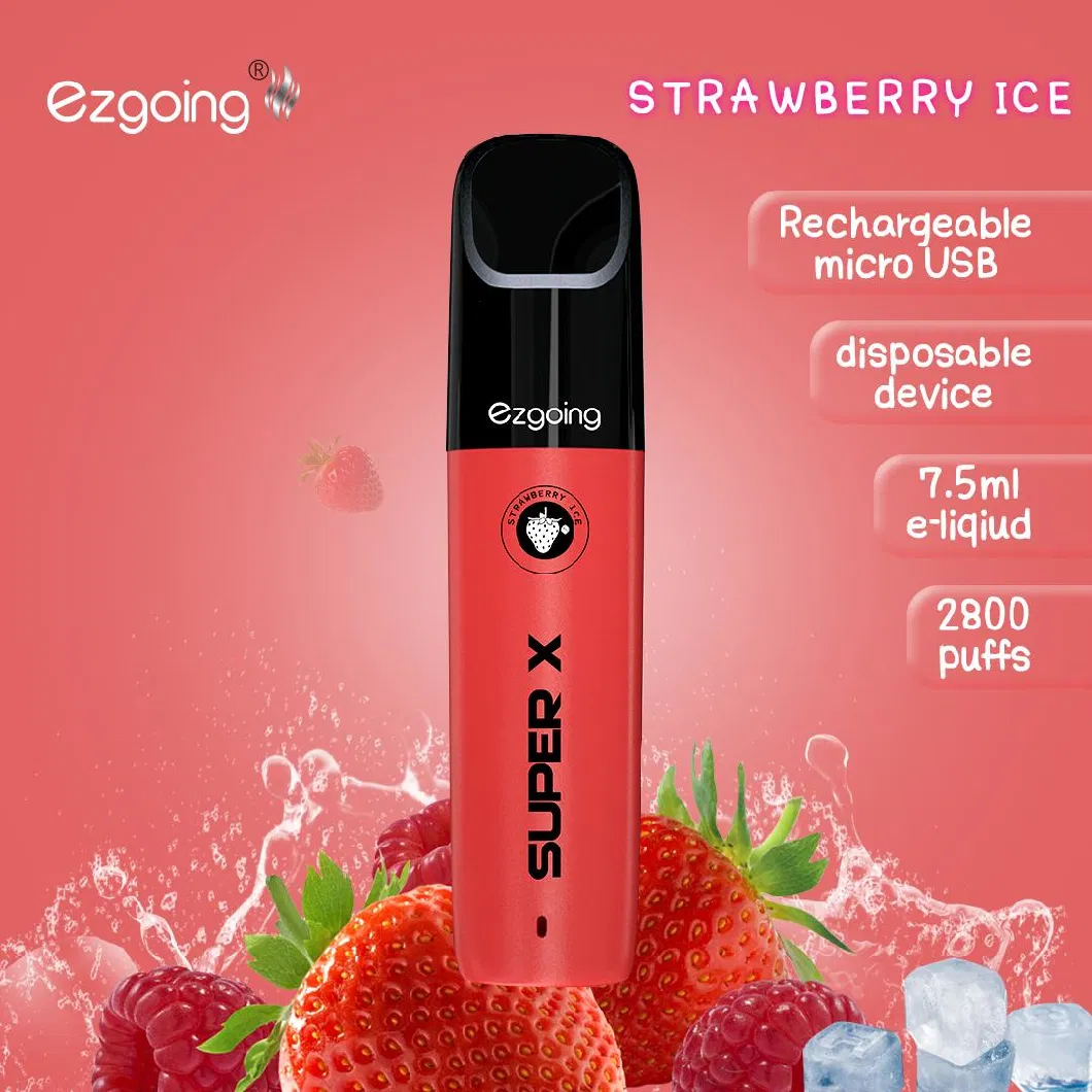 Ezgoing Brand Fruit Flavors Vape Disposalbe Ecig 2800 Puffs