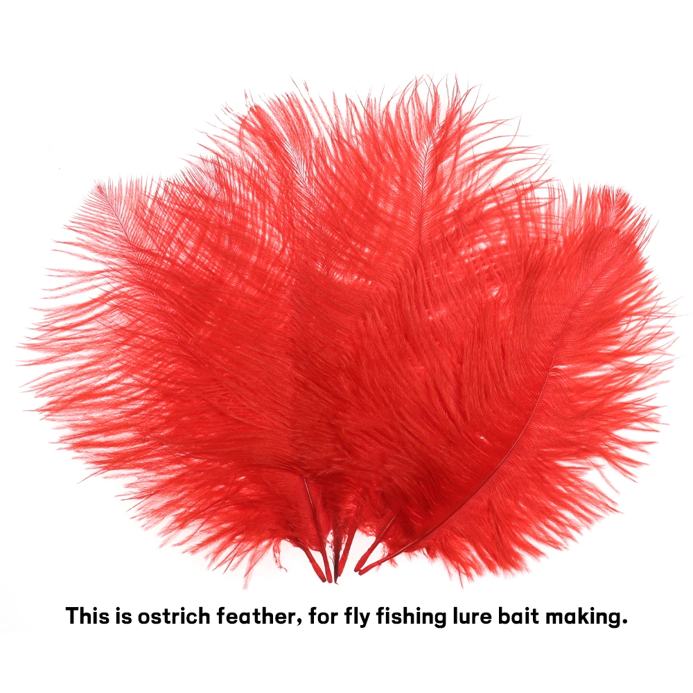 18-25cm Fly Tying Ostrich Feathers for Streamer Nymph Indicator Ostrich Herl Plume Fluffy Body Tying Materials