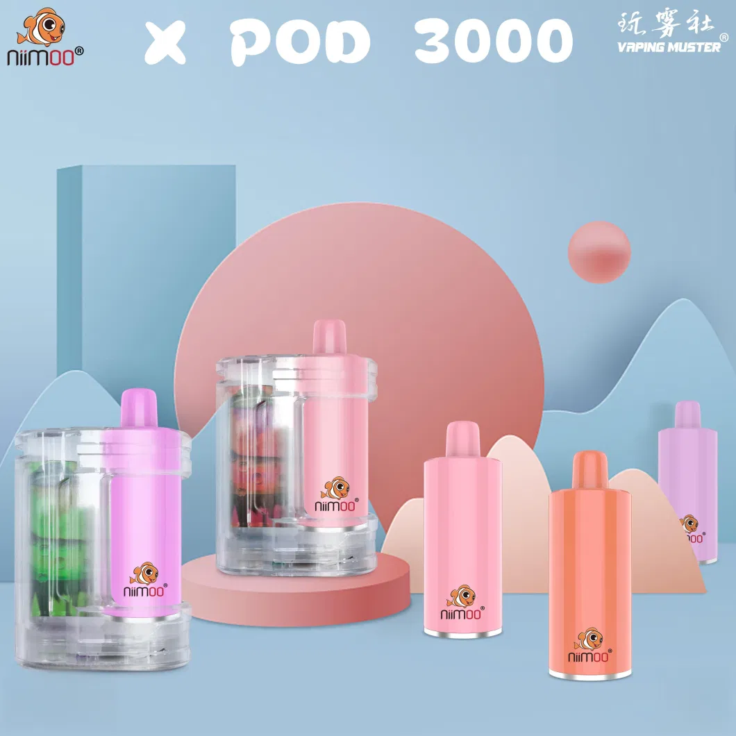 Niimoo Vaping Muster UK Hot Selling Fruit Flavor Disposable Vape Pen X Pod 3000 Puffs Replacement Vape Pod