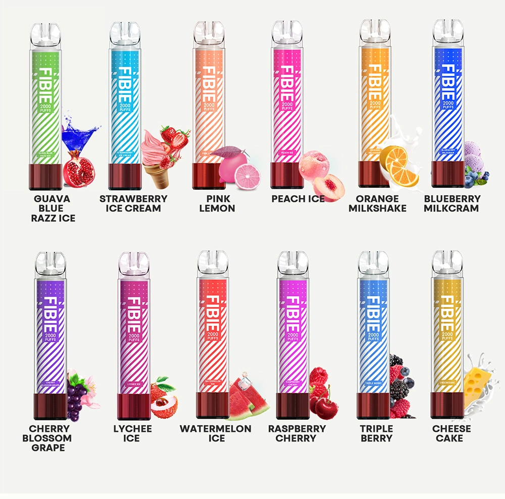 Fibie Shenzhen Elf Glow 2000 Puffs Bar with 12 Flavors LED Disposable Vape Mini Hookah