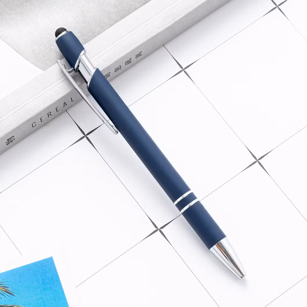 5% off Factory Selling Stylus Customized Logo Value Rubber Paint Ballpoint Pen Multi-Color Optional Laser Engraving Logo