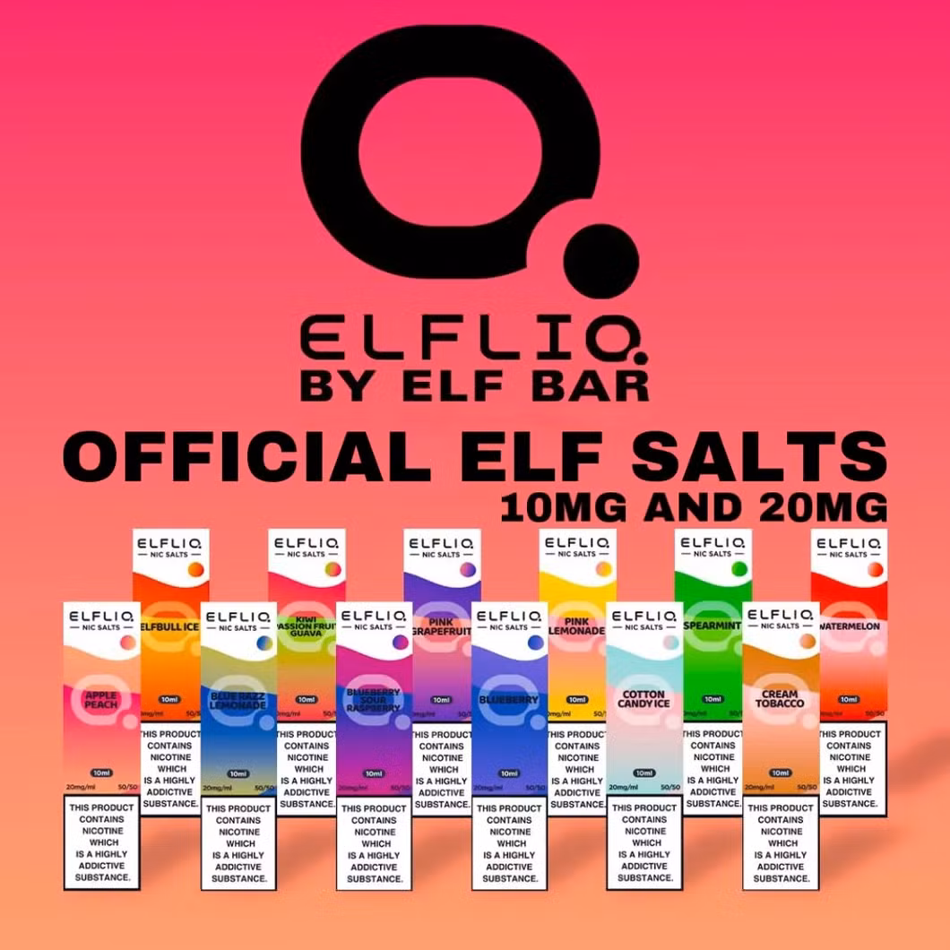 2024 Original Elfbar E Cigarette Newest Arrival Dinner Husky Lady Naked Elfliq Bar 12000/15000 Puffs Pod Vape 30ml E-Liquid