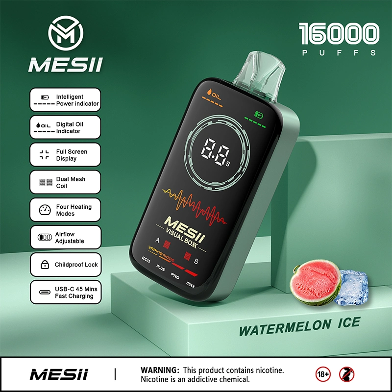 Wholesale I Vape Full Screen Disposable Dual Mesh Mesii Visual Boxx 16000 Puffs