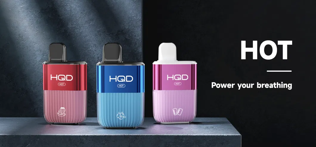 Hqd Hot Disposable Vape Pod 5000 Puffs Big Puffs E-Liquid 5% Nicotine Salt Starter Kit Tobacco Taste Vaporizers Quit Smoking Fruit Flavor America