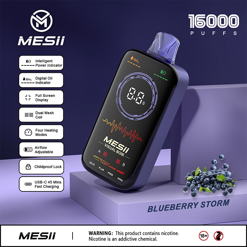 Wholesale I Vape Full Screen Disposable Dual Mesh Mesii Visual Boxx 16000 Puffs