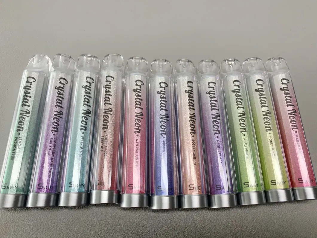 2ml Tpd Compliant UK Wholesale Cheapest Crystal Bar 27 Best Flavors Skey Crystal Neon 600 Puffs 550mAh Battery Disposable Ecigarette Vaporizer