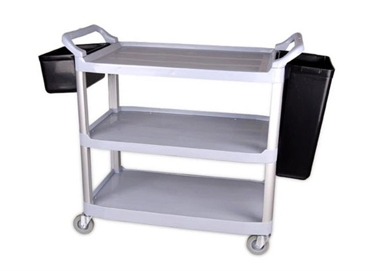 H0403 Hotel Restaurant Tavern Plate Collect Cleaning Trolley Plastic Kitchenware Food Collecting Cart