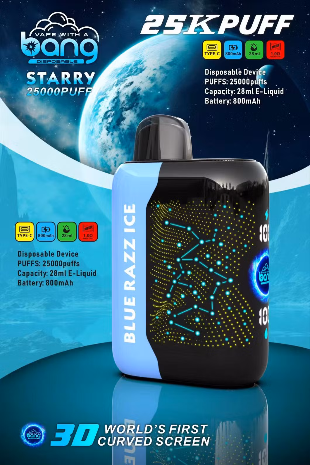 Factory Price Wholesale Screen Power Adjustable Full Color Screen Display Vaping in Bar Disposable Vapes