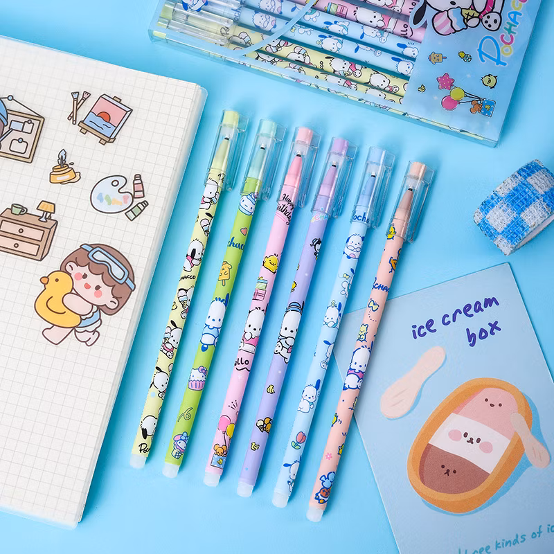 Ruunjoy Sanrio Erasable Neutral Pen Melody Kuromi Cinnamoroll Roller Ball Pen School Supplies Stationery Wholesale
