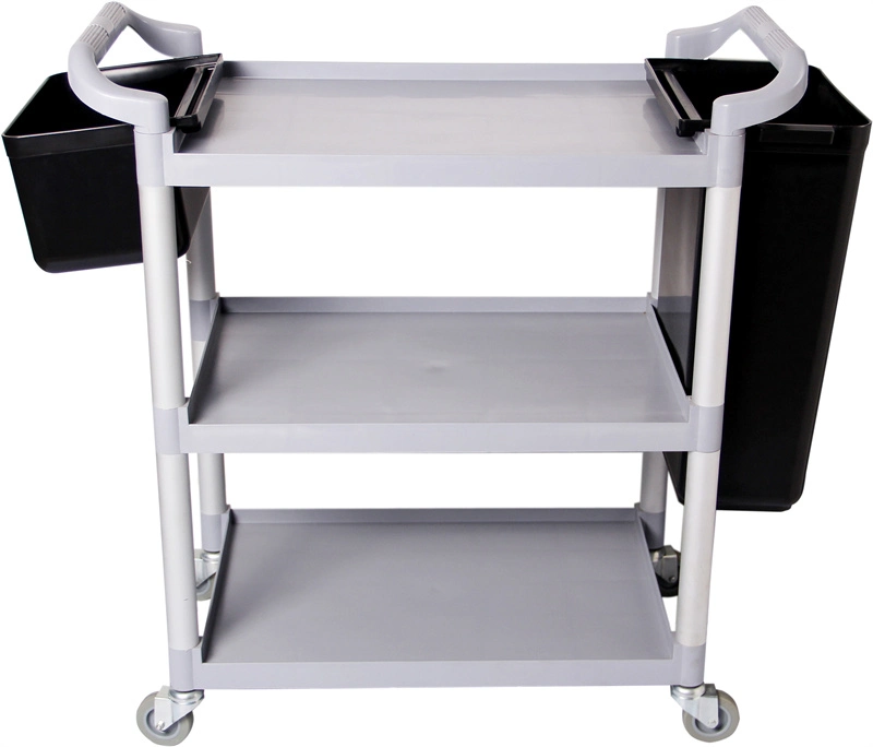 H0403 Hotel Restaurant Tavern Plate Collect Cleaning Trolley Plastic Kitchenware Food Collecting Cart