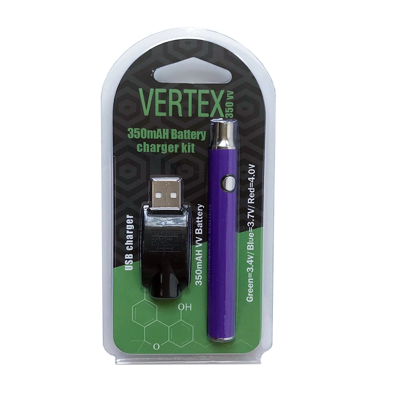 Vertex Preheat Battery Kits Variable Voltage Preheating Vape Battery Vaporizer Adjustable 350mAh 510 Thread Vapes Pen Batteries