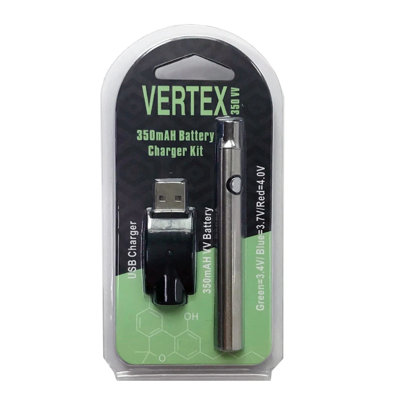 Vertex Preheat Battery Kits Variable Voltage Preheating Vape Battery Vaporizer Adjustable 350mAh 510 Thread Vapes Pen Batteries