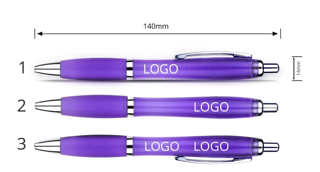 Customized Logo Print Promotional Ballpoint Pen Plastic Ball Pen