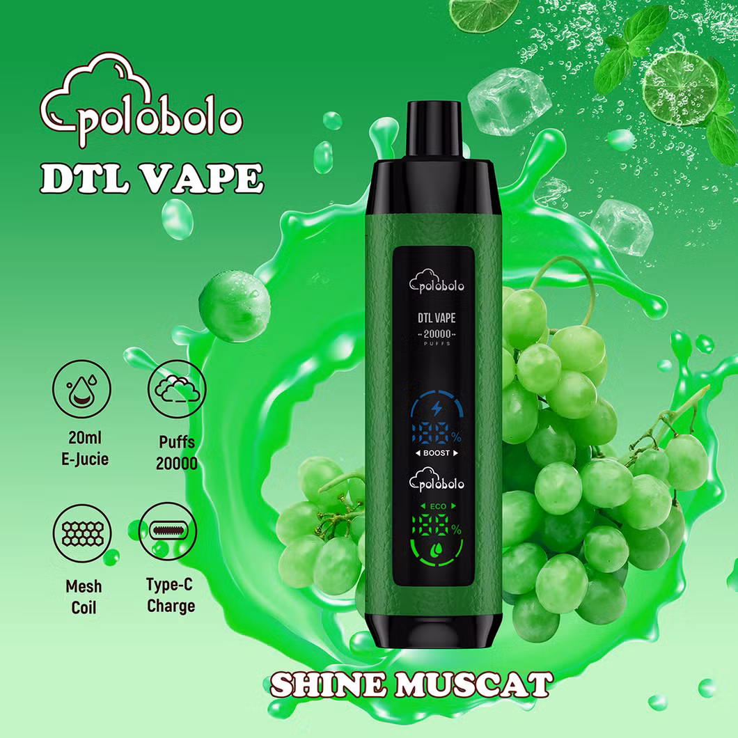 Superior Vaping Experience with Dual Mesh Coil, 20ml Capacity, and Comprehensive Flavor Customization Disposable Shisha Hookah Vape