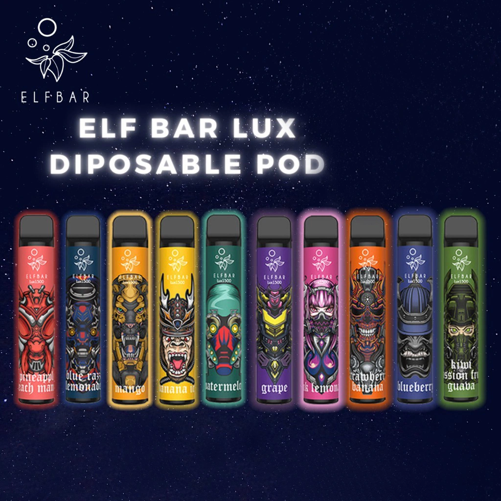 2022 Popular Vapes Elfbar 1500 Lux Vapes Disposal E Cigarette Electronic Disposable E-Cigarette Vape Pen Pod Liquid for Elfbar Elfbar 600 Puffs Lux Vapes