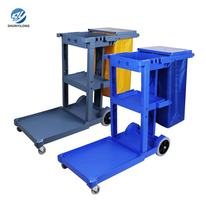 Factory Sales Multi-Purpose Plastic Hotel Supplies Cleaning Tools Housekeeping Carts