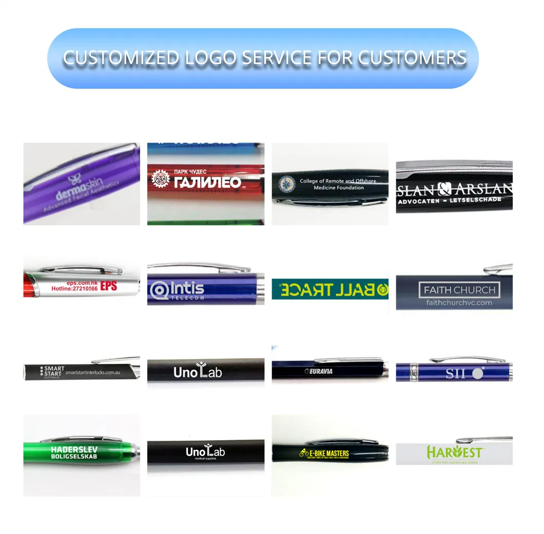 Customized Logo Print Promotional Ballpoint Pen Plastic Ball Pen