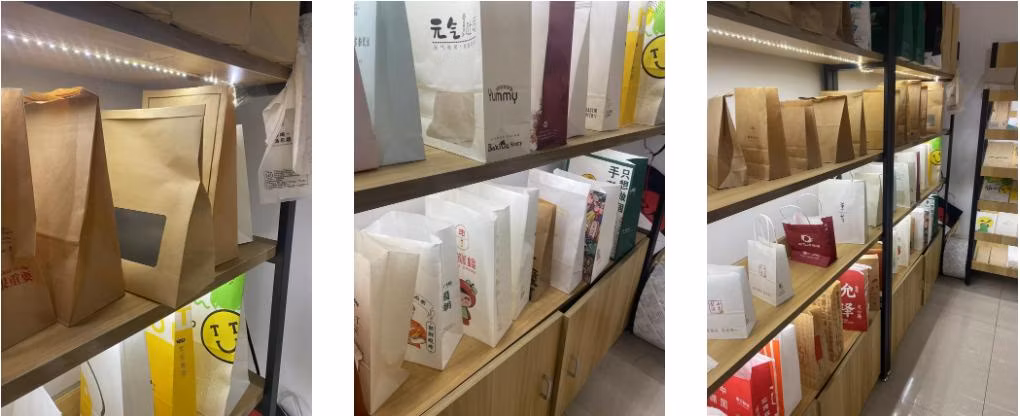 Recycled Restaurant Carry out to Go Bags Fast Food Takeaway Bag