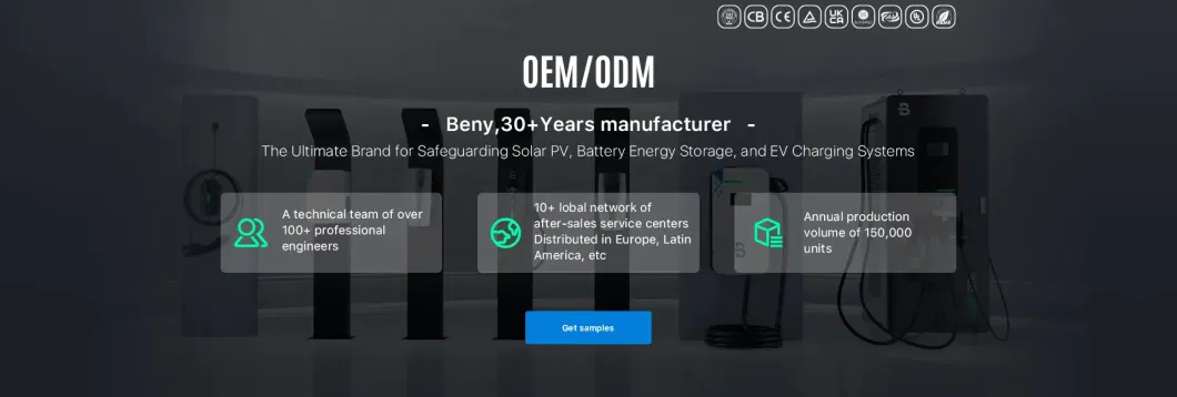 Beny Commercial Use Smart APP Air Cooled Charging Station 60kw 80kw 42.5kwh Battery Integrated DC EV Charger