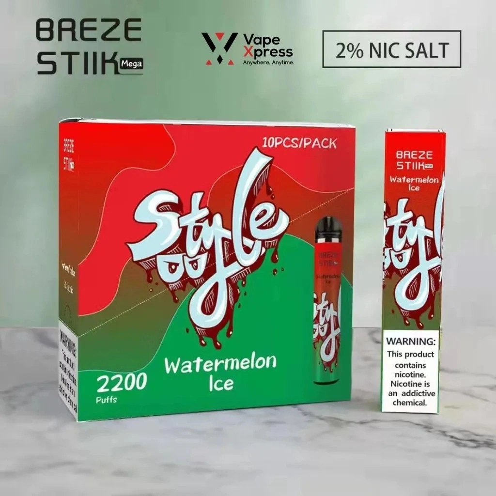 Breze Stiik Mega 2200 Puffs Disposable Vape Kit 8 Flavors Best Dry Herb Vaporizer Best