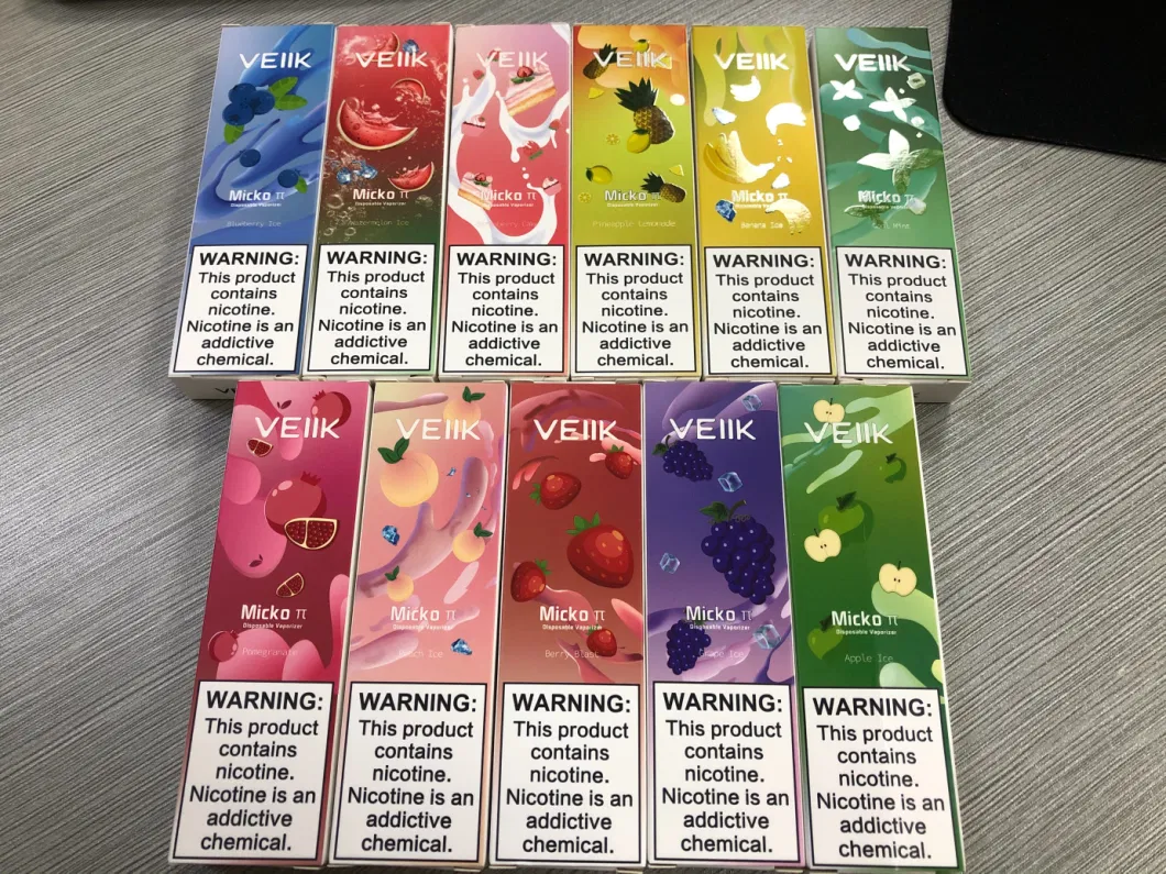 UK Popular Selling Brand Veiik Wholesale Disposable Vape Elf 600/1500/3500/4000/5000 Puffs Vape Pod Bar with Tpd 2ml Vaping