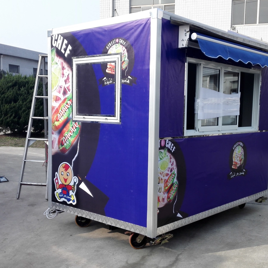 Outdoor Food Trailer Pizza Waffle BBQ Cake Breakfast Food Truck