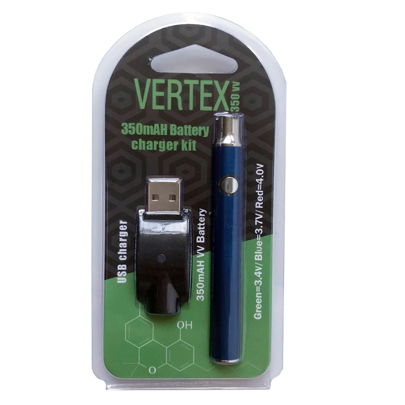 Vertex Preheat Battery Kits Variable Voltage Preheating Vape Battery Vaporizer Adjustable 350mAh 510 Thread Vapes Pen Batteries