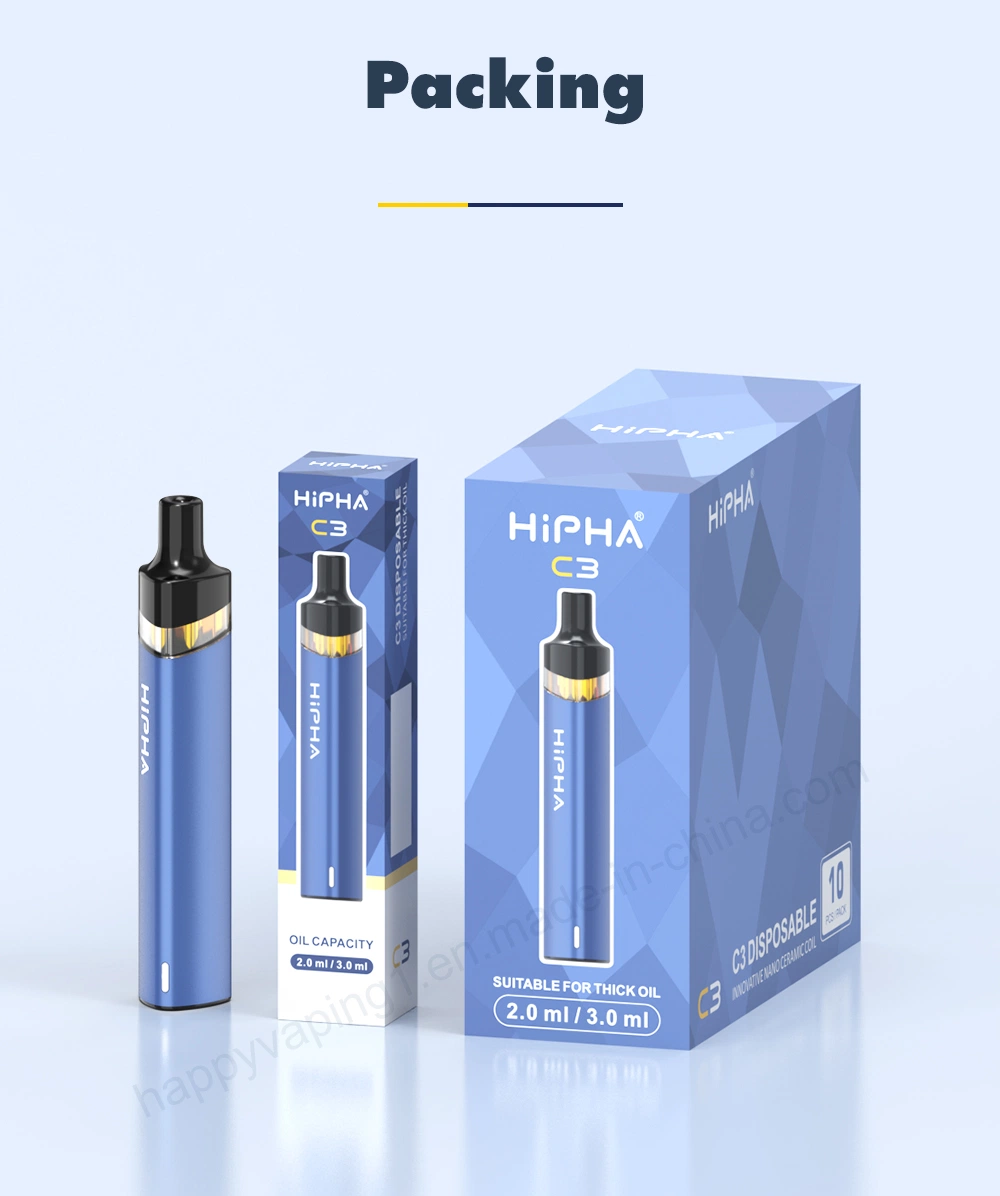 Happy Vaping Ciglikes Nano Ceramic Heating Thick Formulations 2 Ml/ 3ml Fit with Thick Oil &amp; Wax Oil UK Cigarette Brands