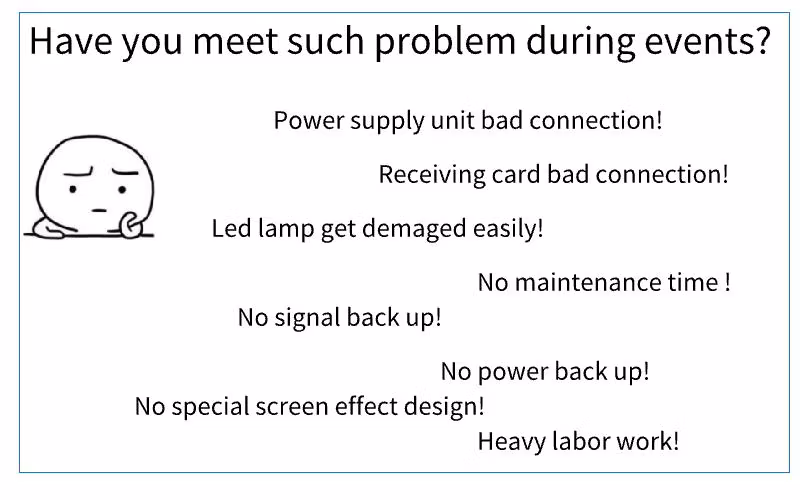 Legidatech LED Front Rear Maintenance Never Go Black Outdoor LED Display P3 Indoor Rental Screen