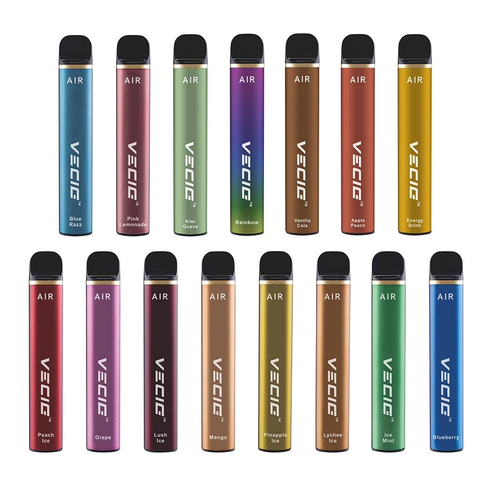 UK Market Best Popular Disposable Vape Vecig Air 2000puff Grade a Battery Vaporizer Pod Vape Pen Electronic Cigarette