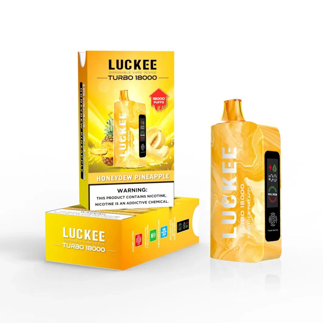 Luckee Turbo 18000 Puff Zbood Top Brands Poco Heroz Nicsalt 5% 2% 3% 0 Unik Lion Hilight E-Cigarette Disposable Vape