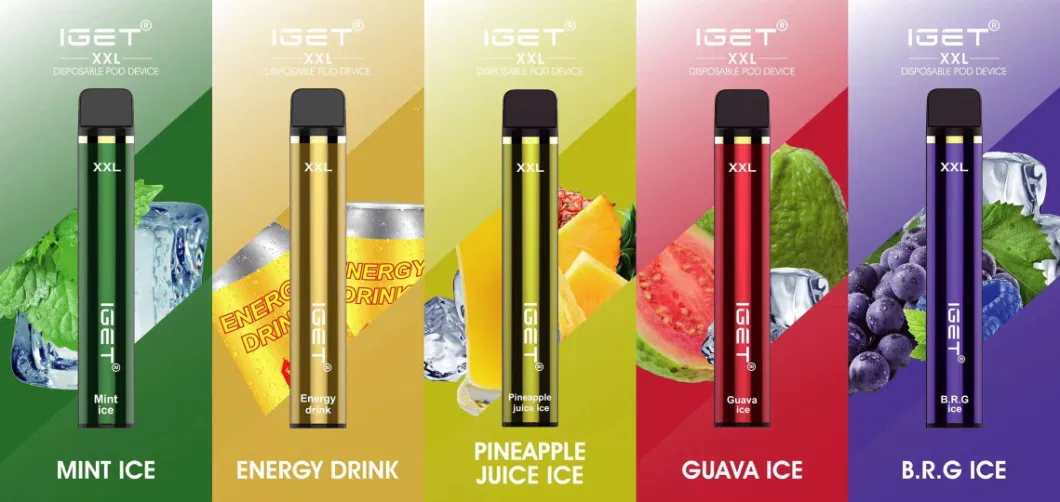 Wholesale Iget XXL Vape Pen 22 Flavors 1800 Large Puffs Disposable Hot Sale Ecigarette Vaporizer Pod Starter Kit