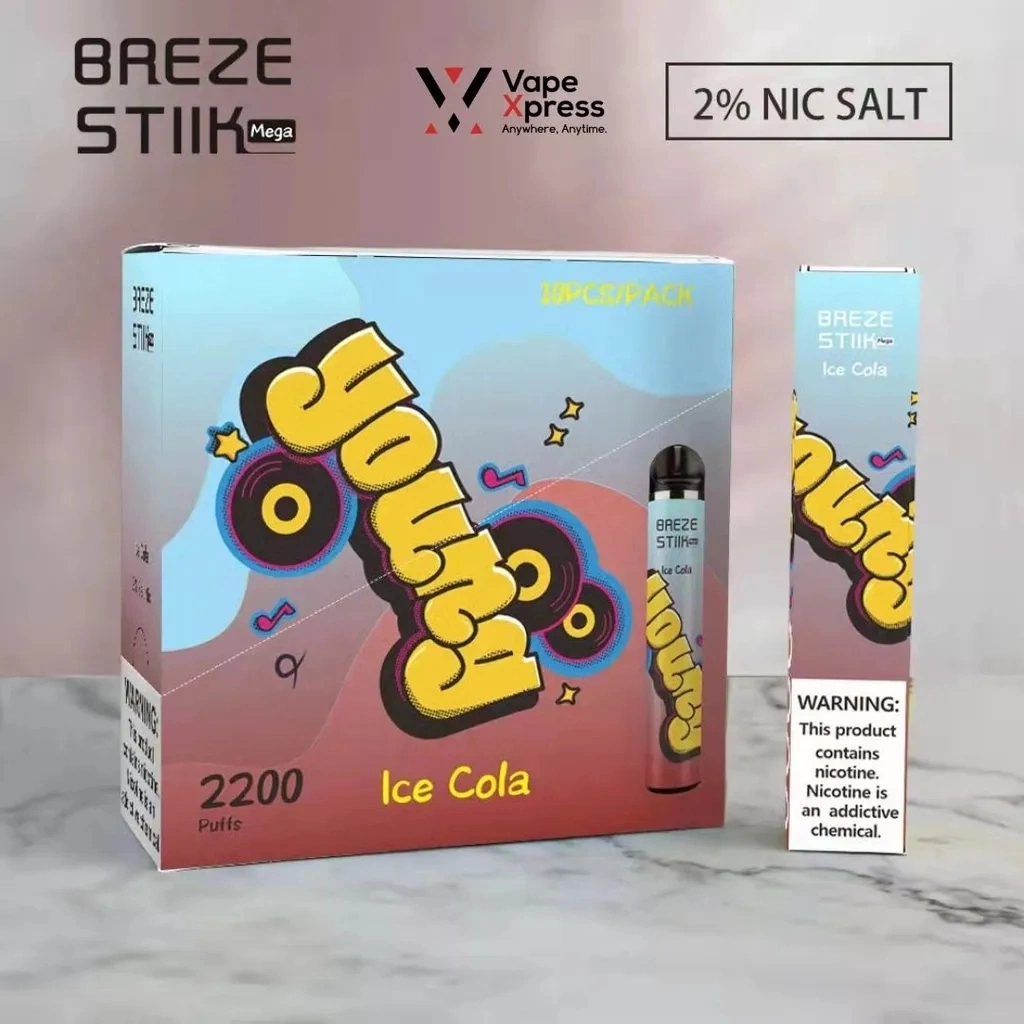 Breze Stiik Mega 2200 Puffs Disposable Vape Kit 8 Flavors Best Dry Herb Vaporizer Best