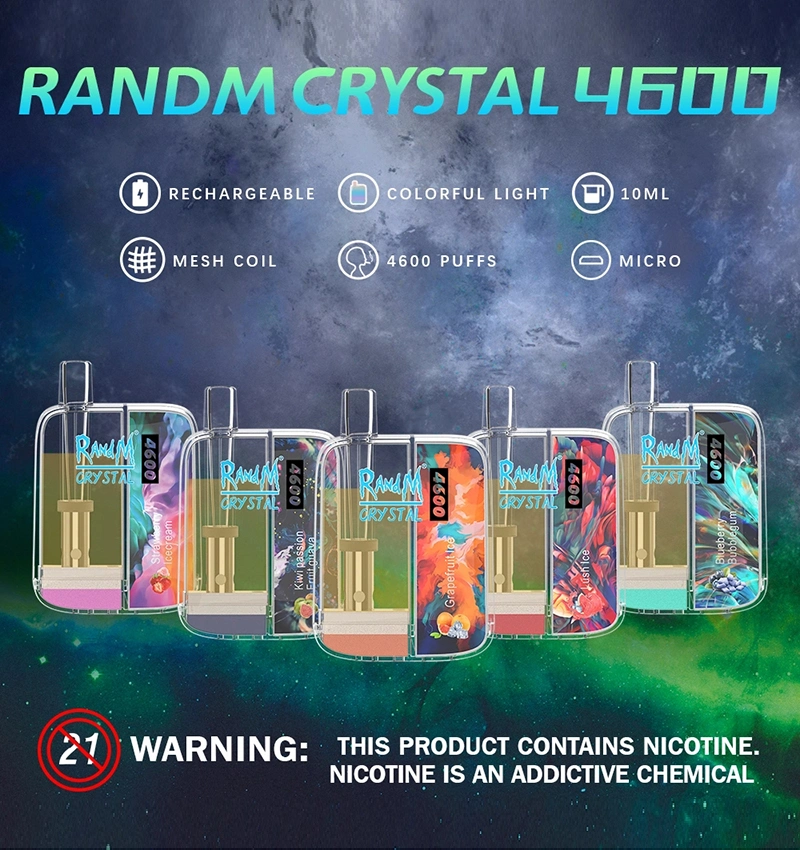 Randm, Elux, Aroma King Randm Crystal 4600 Disposable Pod System 0mg/20mg/30mg/50mg UK Disposable Vape Pen