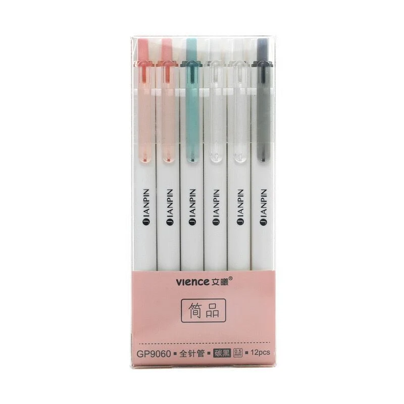 Four Colors of Quick-Drying Push-Action Student Pens with Hand Protection Gel Pen