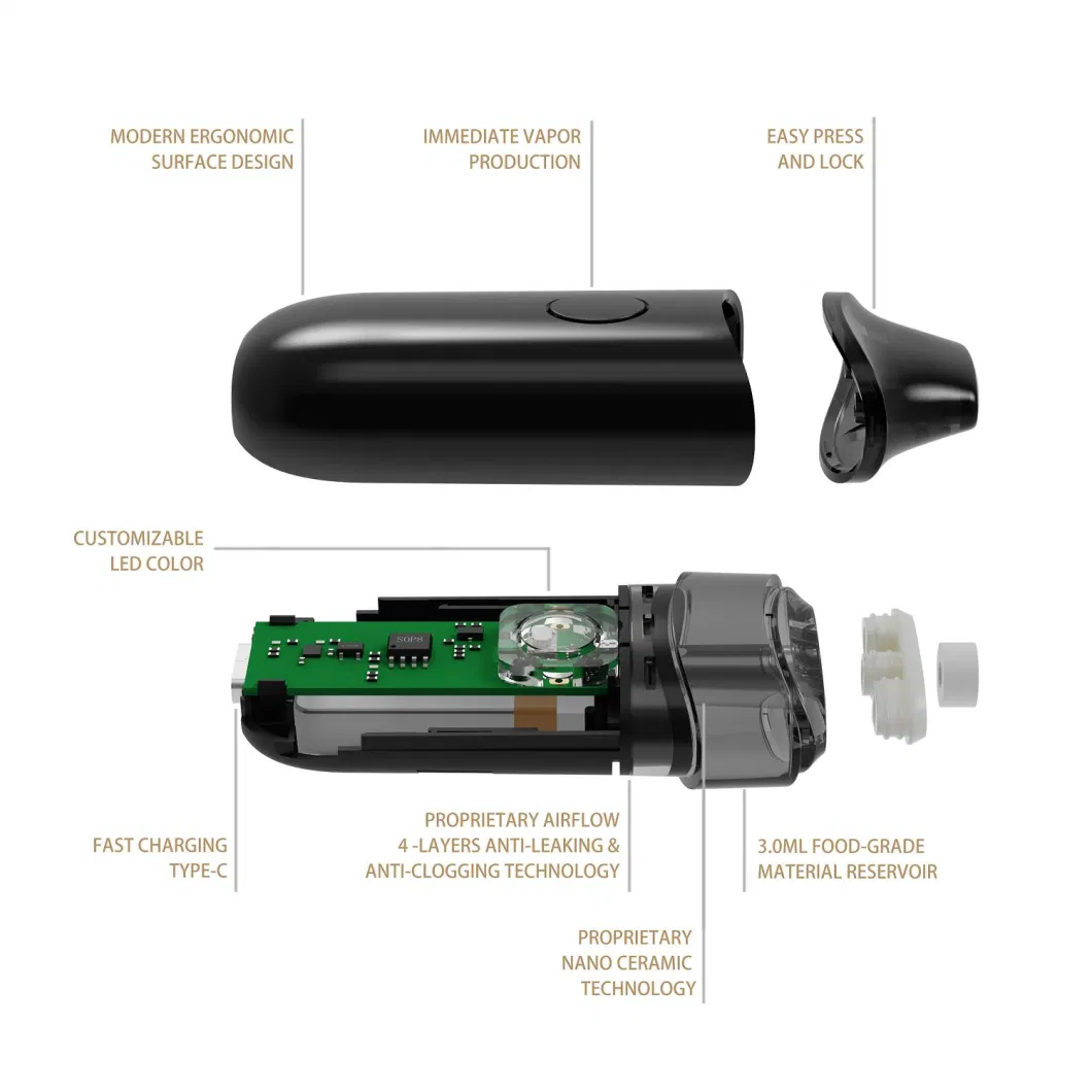 High Quality Empty 3ml Fully Automize for Thick Oil Disposable Vape