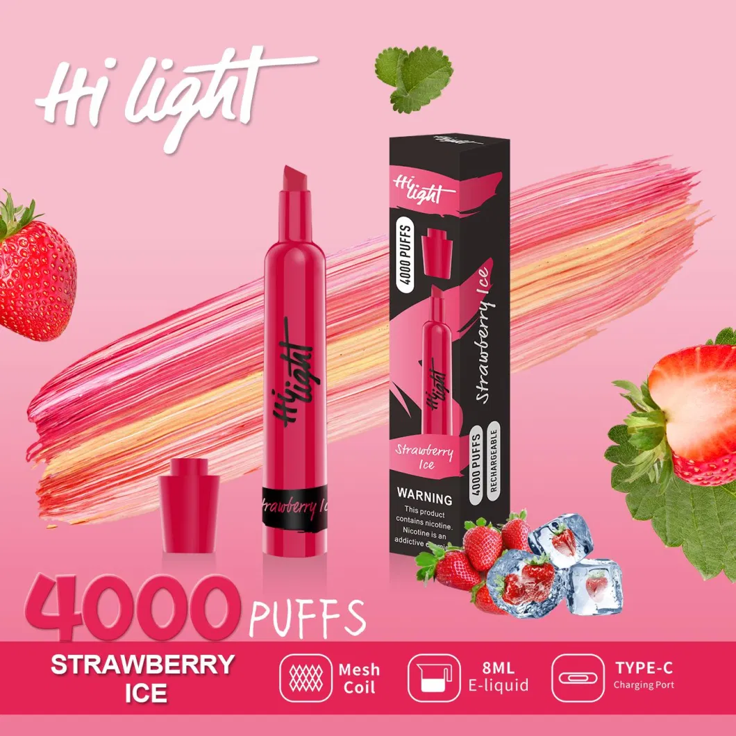 Hi Light 4000 Puffs Zbood Customize Tool Kit Europe 0mg PRO Yunto Ecig Disposable Vape