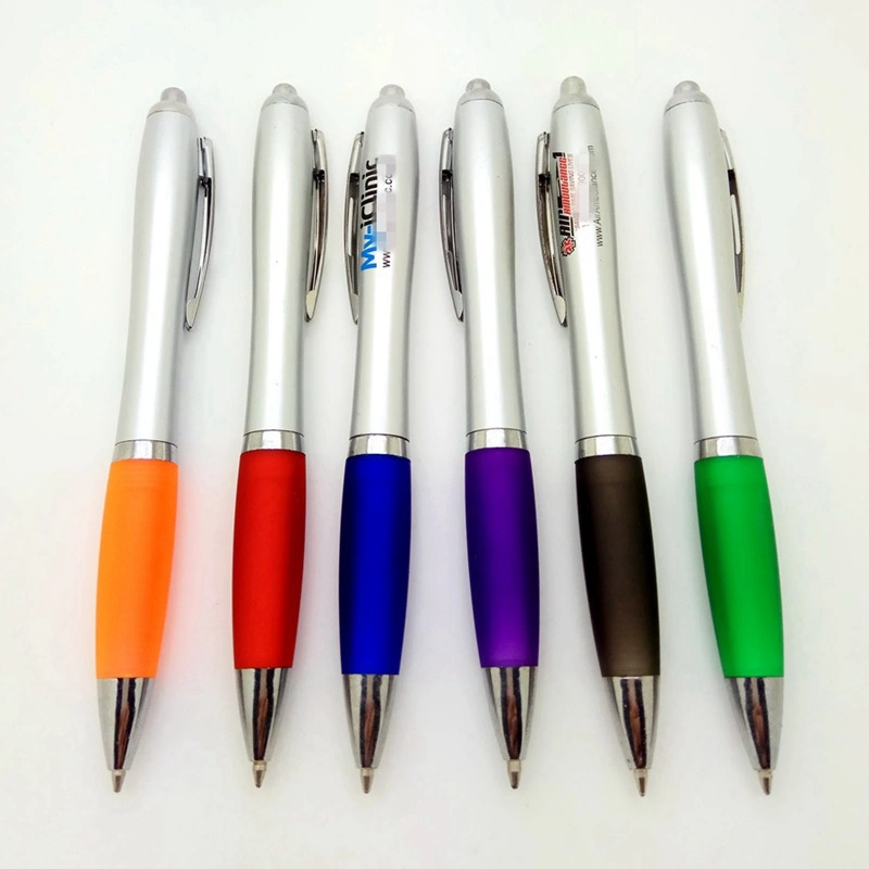 Advertising Plastic Promotional Logo Printed Branded Stylus Highlighter Ballpoint Ball Point Pen