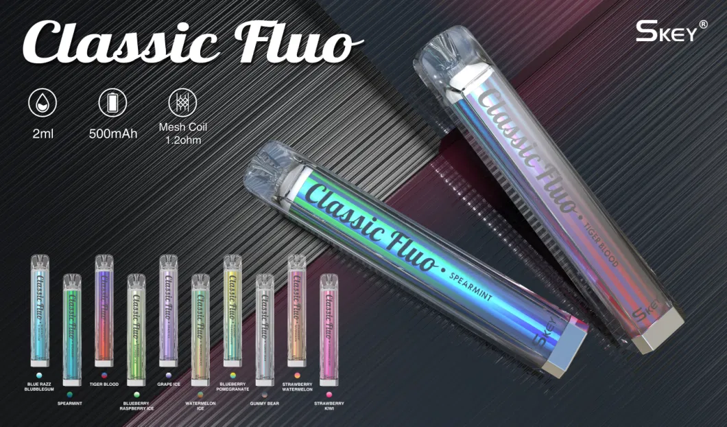 2022 UK Best Selling Wholesale I Vape Pen Skey Crystal Neon Bar Disposable Electronic Cigarette 600 Puffs 25 Flavors 2ml with Tpd