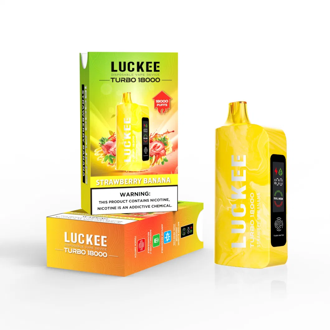 20 Flavors Available Luckee Rock Me Dkhaan Vape Disposable Vape 18000 Puffs with Touch Screen