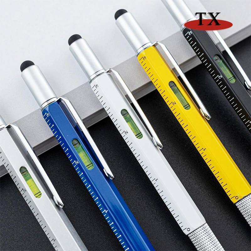 Measuring Ruler, Screwdriver, Tool Level Gauge, Touch Screen Metal Ballpoint Pen