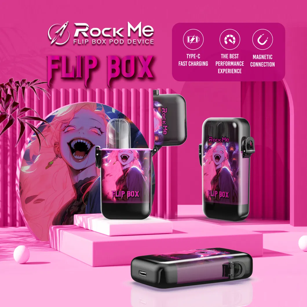 Electronic Cigarette Pod System 650mAh Battery Device Rock Me Flip Devices Vaporizer OEM Available