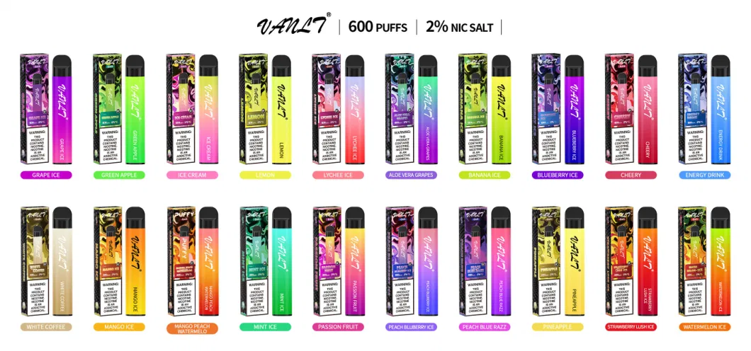 Original Factory Vanlt Cubar 600 800 Puffs Disposable Vape Pen Disposable Elf Vape Bar 380mAh Battery 2ml E-Cigarette