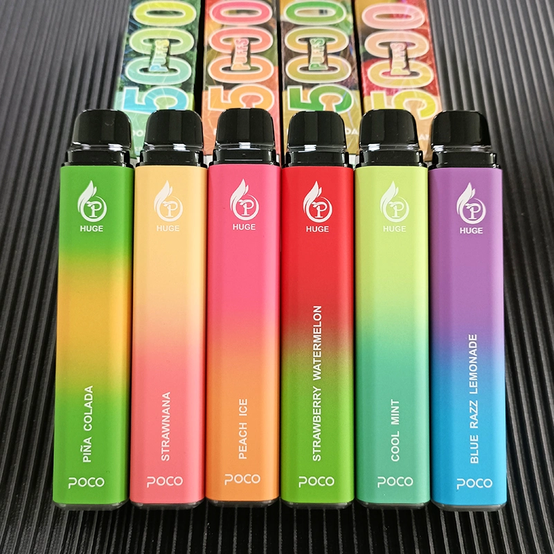 Best Sells Poco Huge Disposable Vape Pen Electronic Cigarette 5000puff Bar Pod Cartridge Vaporizer Pen for Wholesale