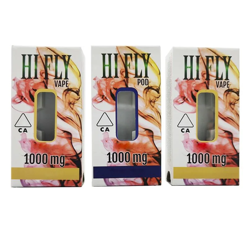 New Hi Fly Vape Cartridges Pod 0.8ml Hifly Atomizers 510 Thread Tank Thik Oil Full Ceramic Empty Carts with Retail Packaging Sticker