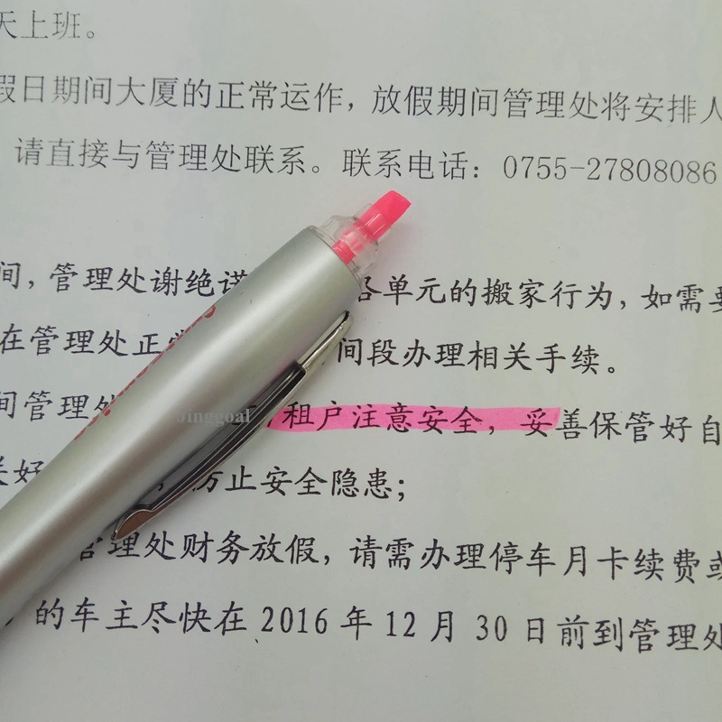 Advertising Plastic Promotional Logo Printed Branded Stylus Highlighter Ballpoint Ball Point Pen