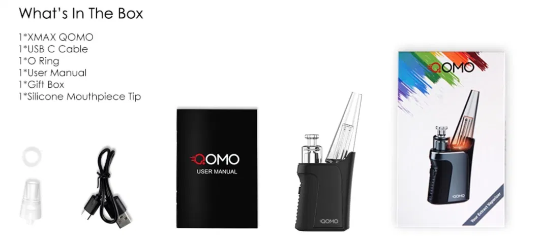 The Best Portable Dabbing E-Rig with Quartz Heating Coil 100% Isolated Airpath Xmax Qomo Vaporizer