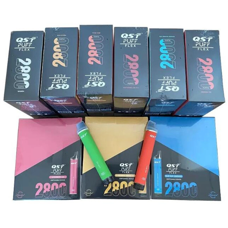 Wholesale Factory Custom Qst Puff Flex 2800 Disposable E-Cigarettes Puffs Wape Vaporizer Hookah Vaper Vaping Randm Electronic Pods Free I Vape Pen Price Vapme